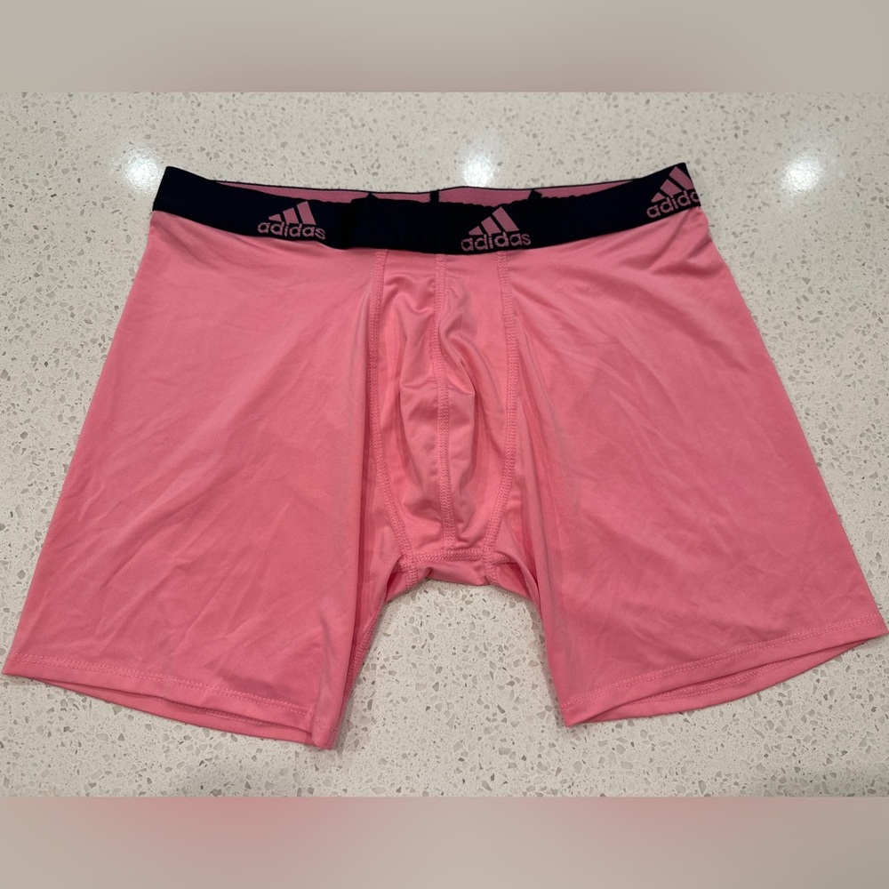 adidas Pink Boxer Briefs with Black Waistband